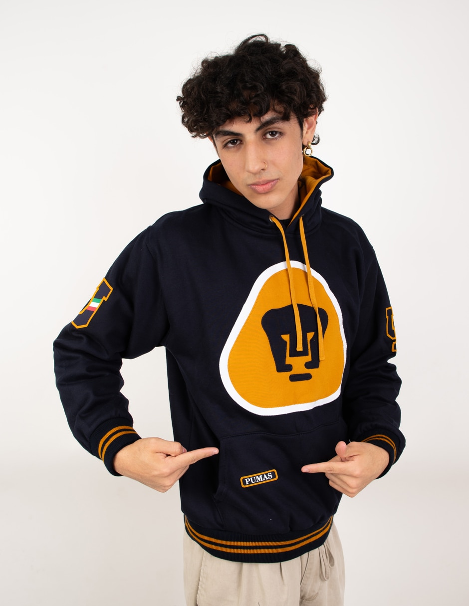Sudadera Garra Azul con capucha y bolsa Pumas de la UNAM para hombre