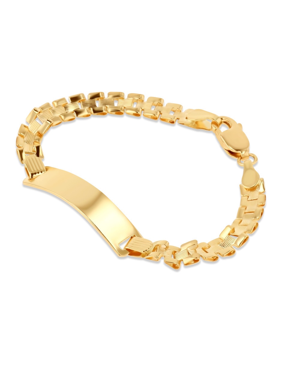 Esclava de oro amarillo 14 K con acabado brillante 2