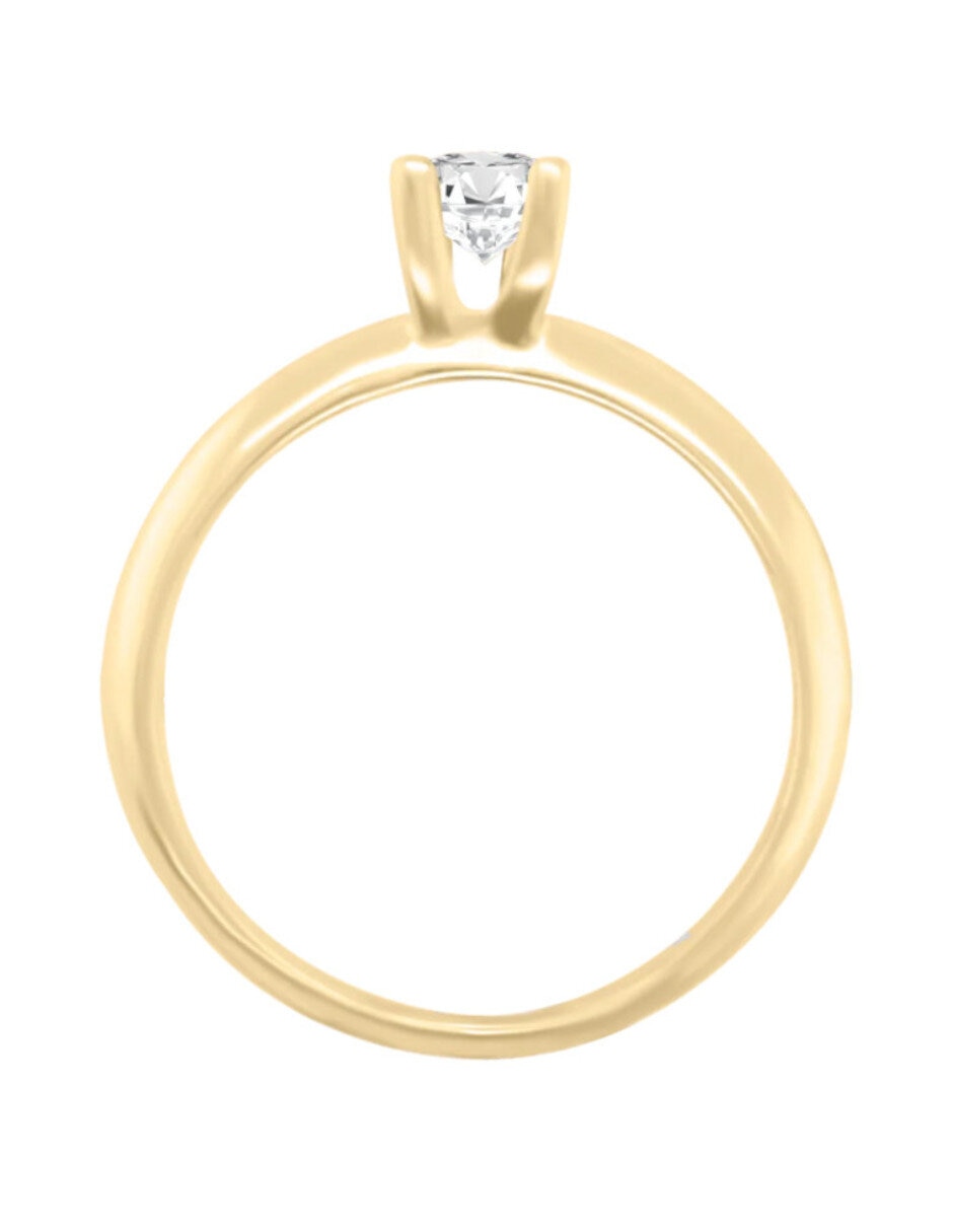 Anillo de compromiso de oro 14 k klamore compromesso diamante