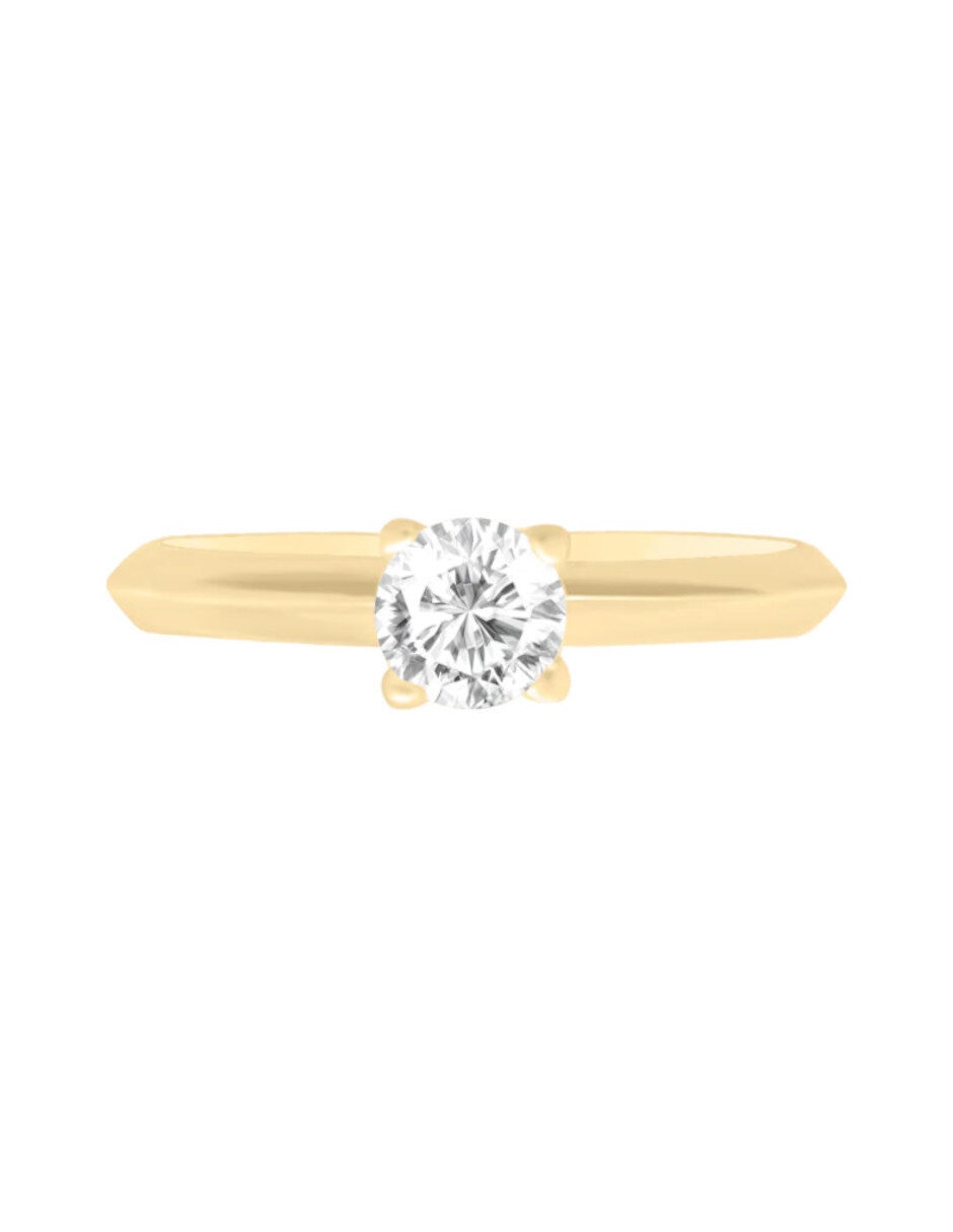Anillo de compromiso de oro 14 k compromesso diamante