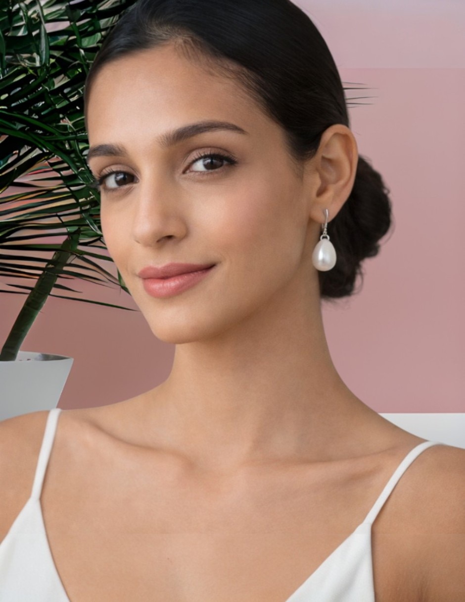 Aretes de gota arette 1 de perla perla