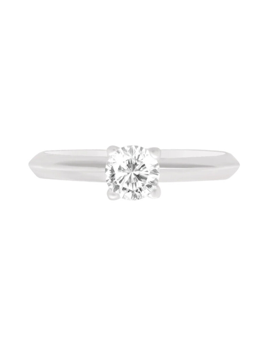 Anillo de compromiso de oro 14 k compromesso diamante 1