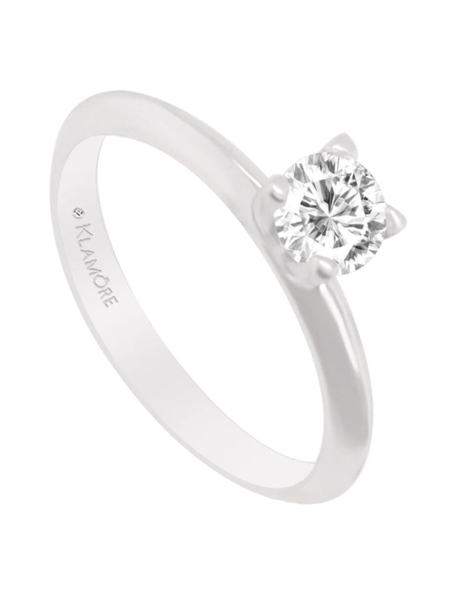 Anillo de compromiso de oro 14 k compromesso diamante 3