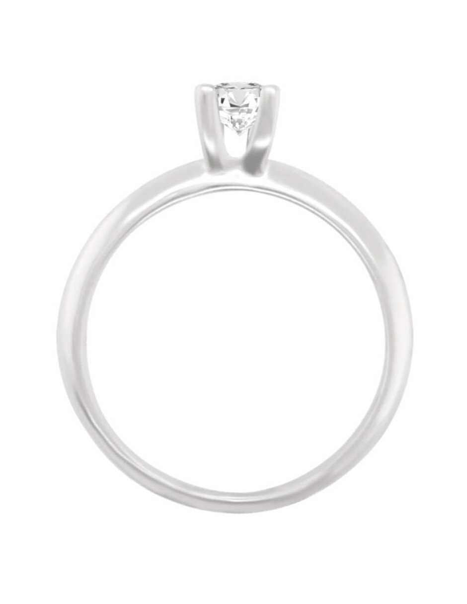 Anillo de compromiso de oro 14 k compromesso diamante 4