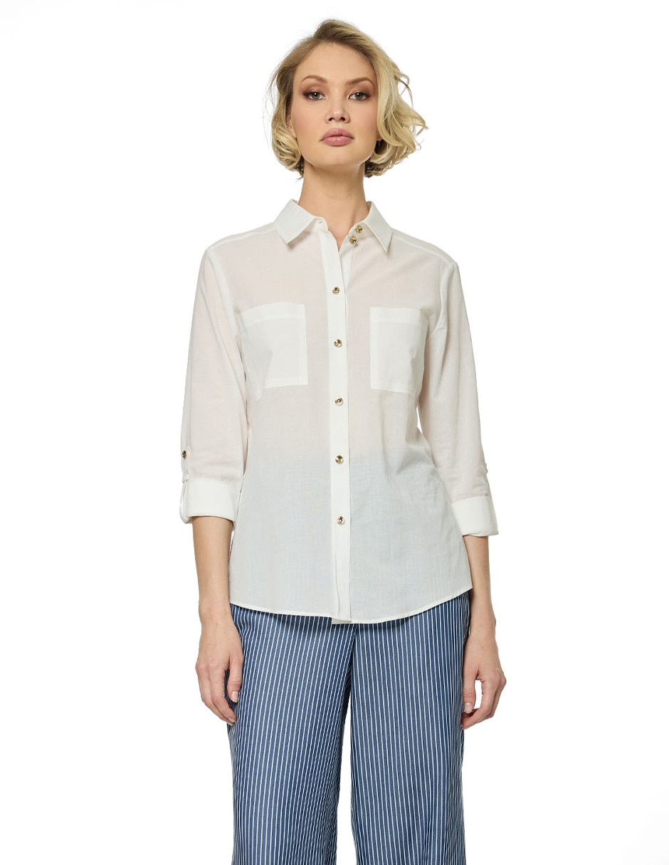 Blusa Foley's manga larga para mujer