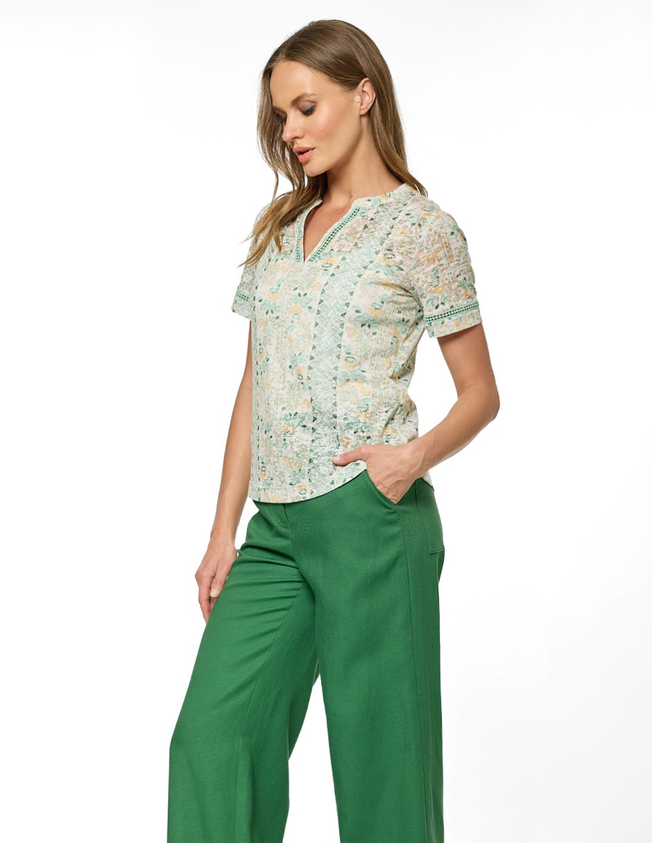 Blusa Foley's manga corta para mujer