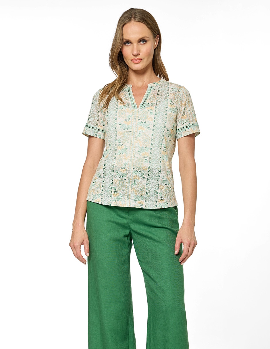 Blusa Foley's manga corta para mujer