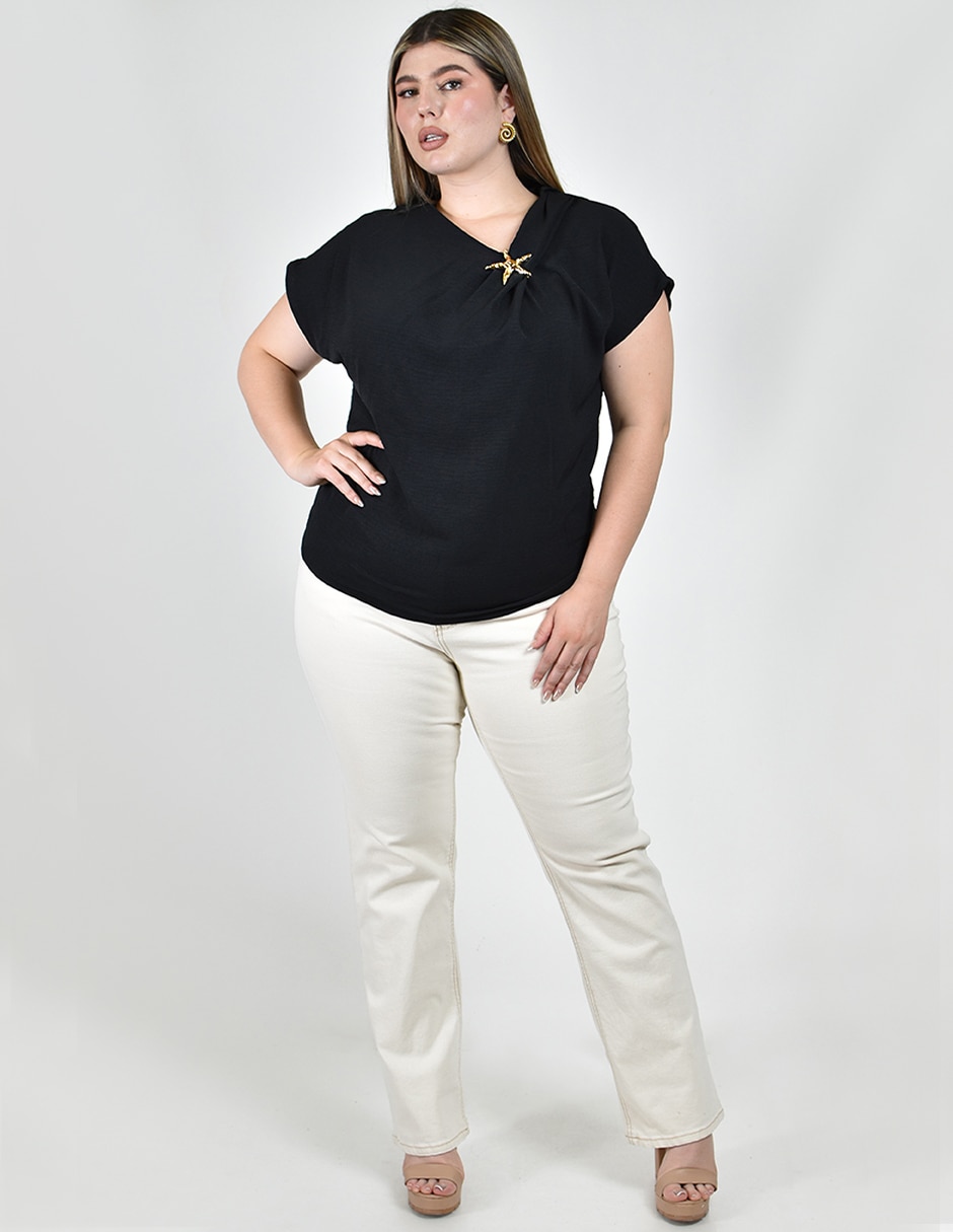 Blusa manga corta para mujer 4