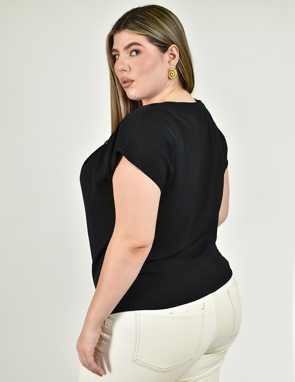 Blusa manga corta para mujer 5