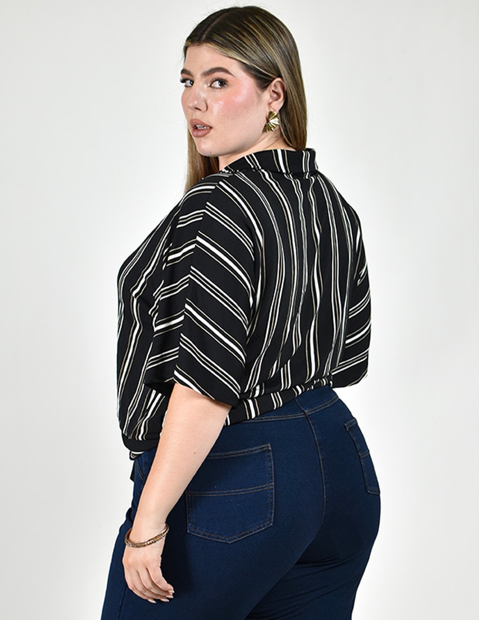 Blusa manga al codo para mujer 3