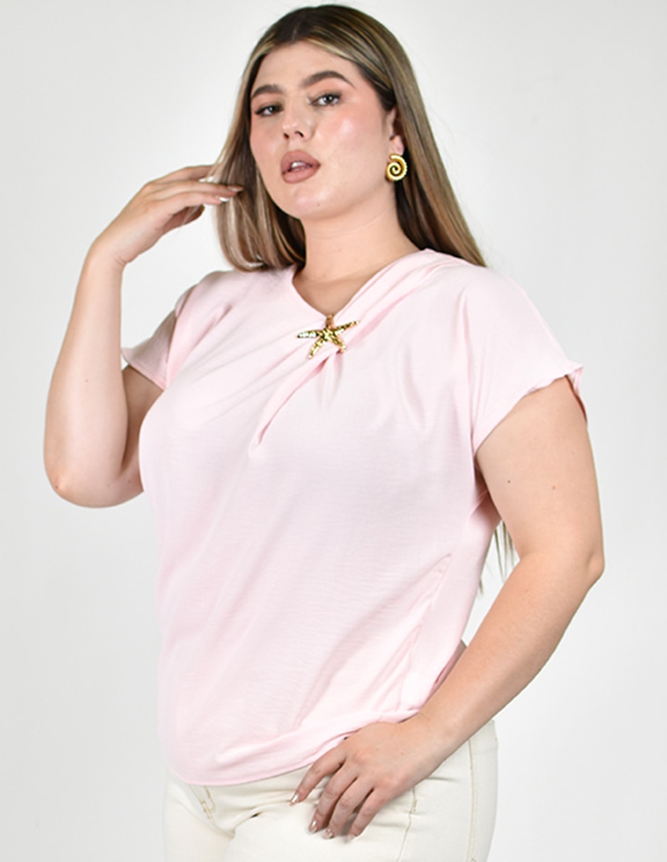 Blusa manga corta para mujer 3