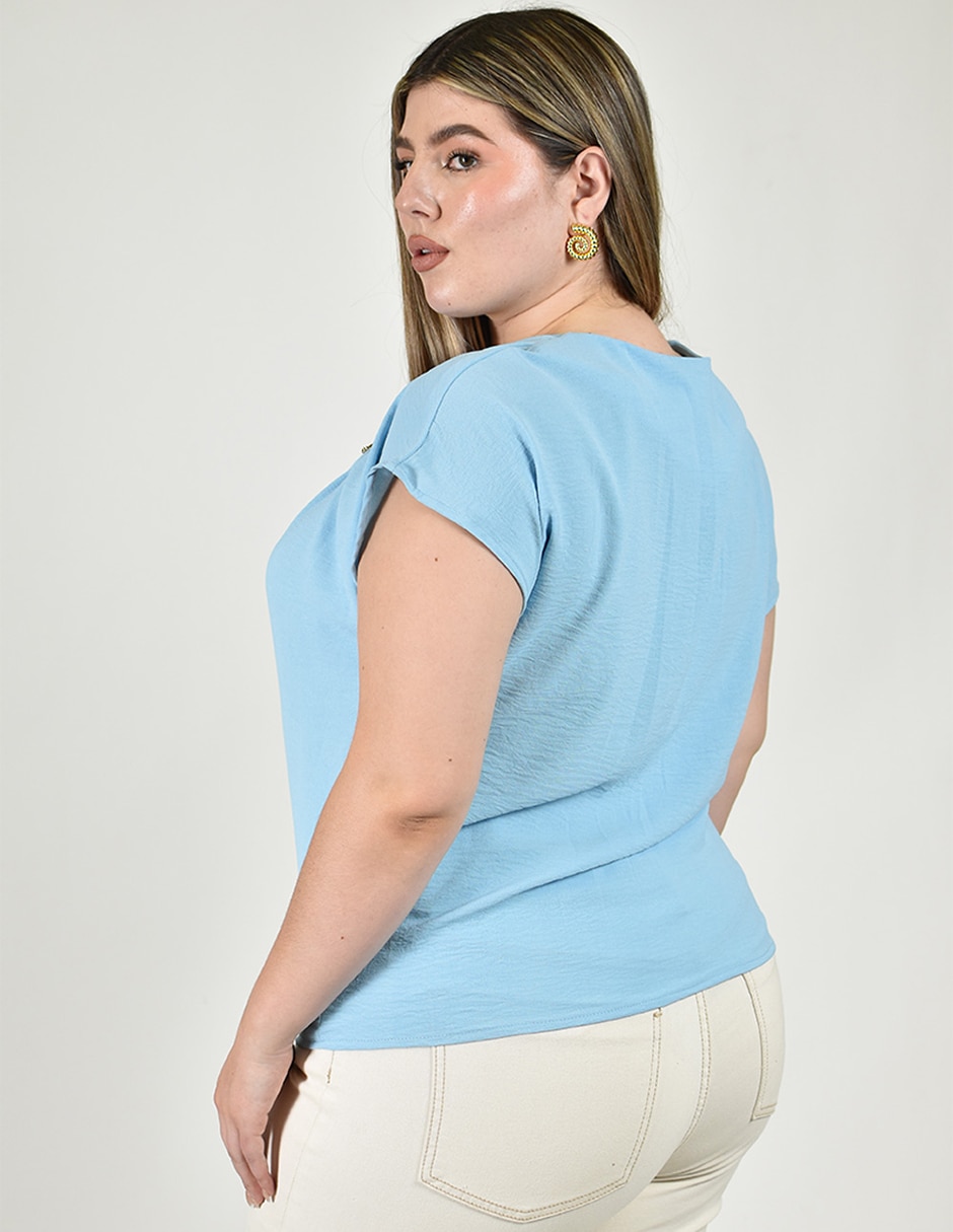 Blusa manga corta para mujer 5