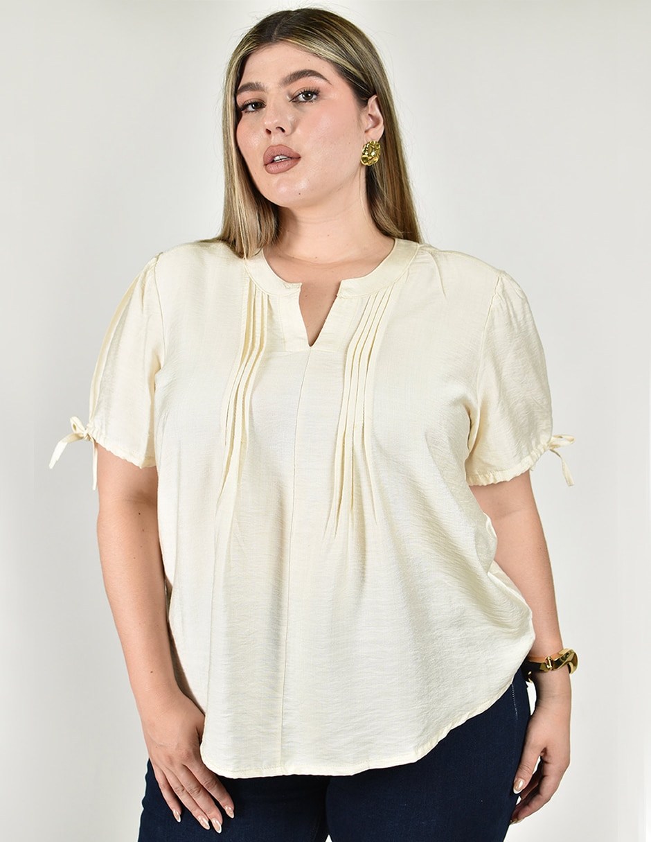 Blusa manga corta para mujer