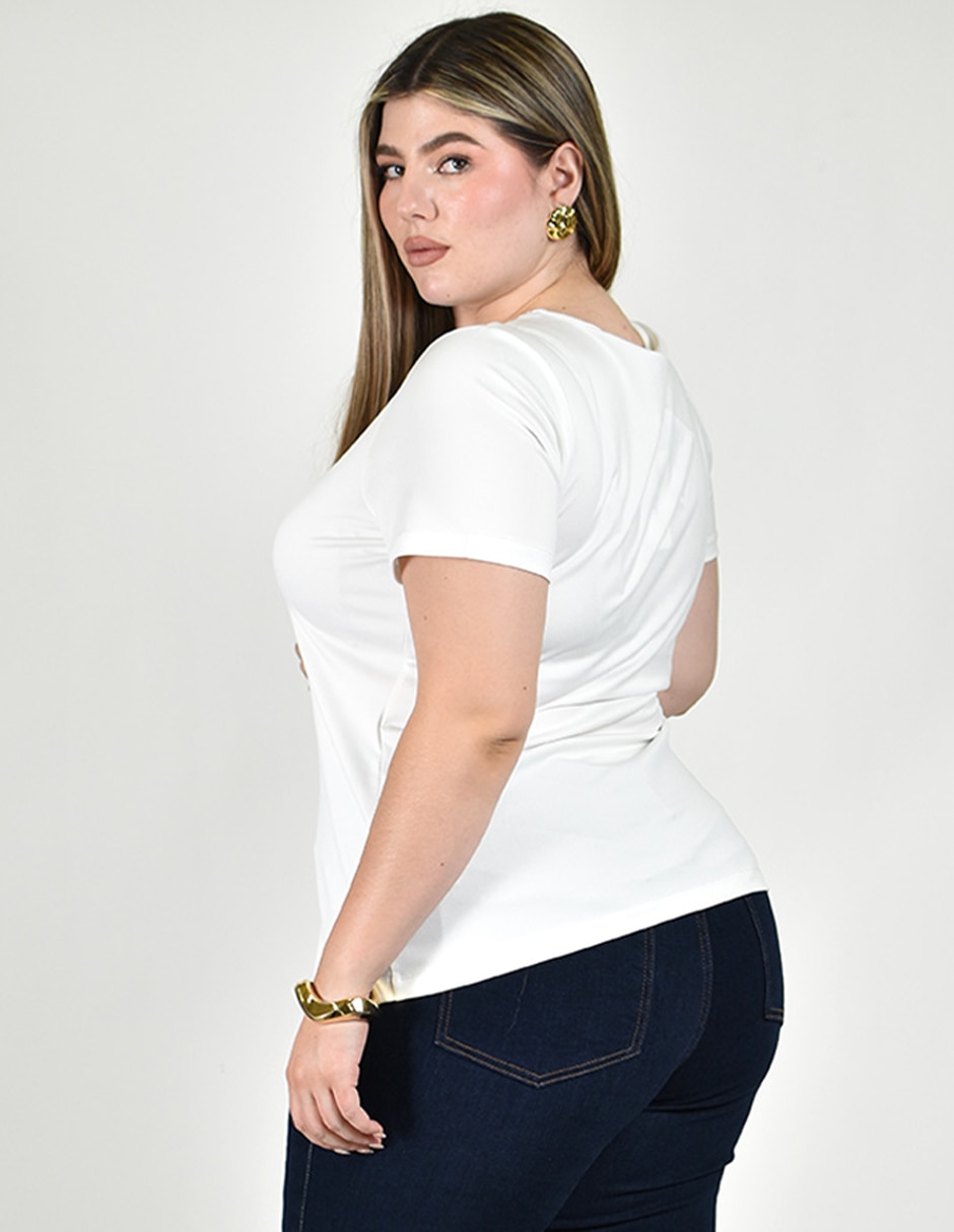 Blusa manga corta para mujer 11
