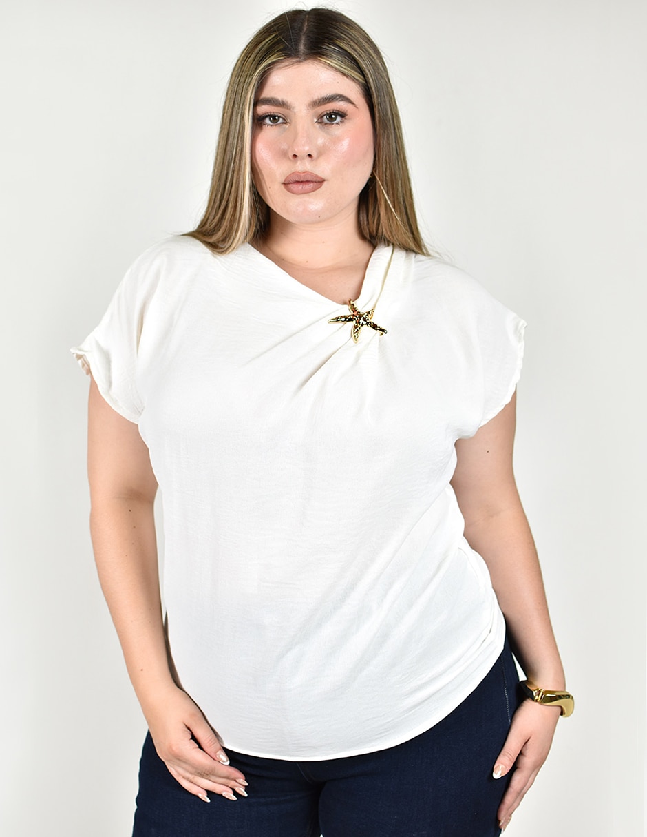 Blusa manga corta para mujer 7