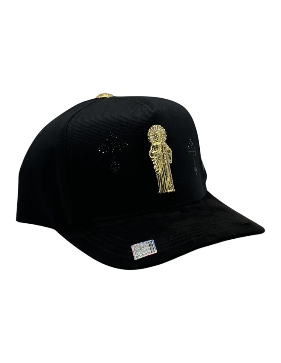 Gorra visera curva snapback casual big boss san judas black para hombre