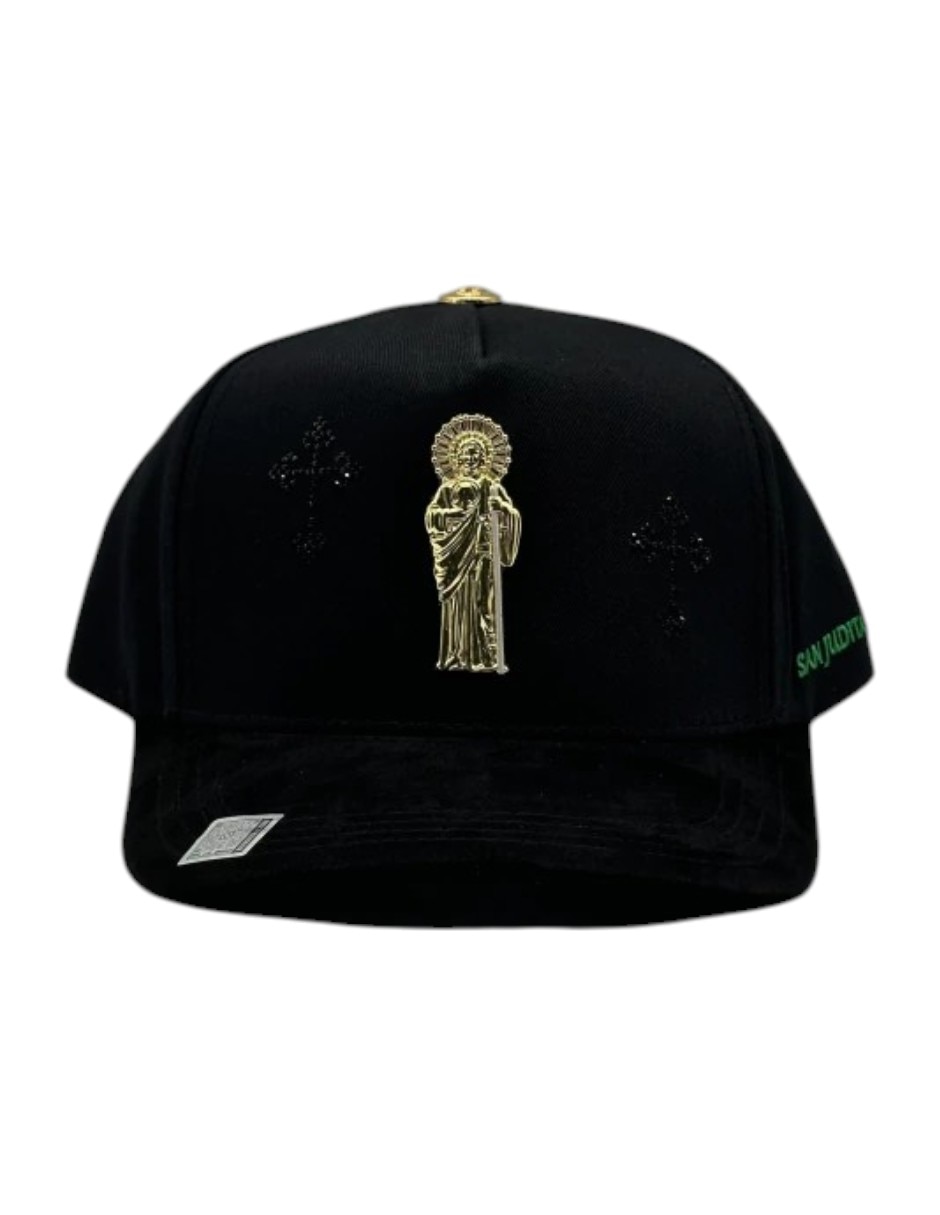 Gorra visera curva snapback casual big boss san judas black para hombre