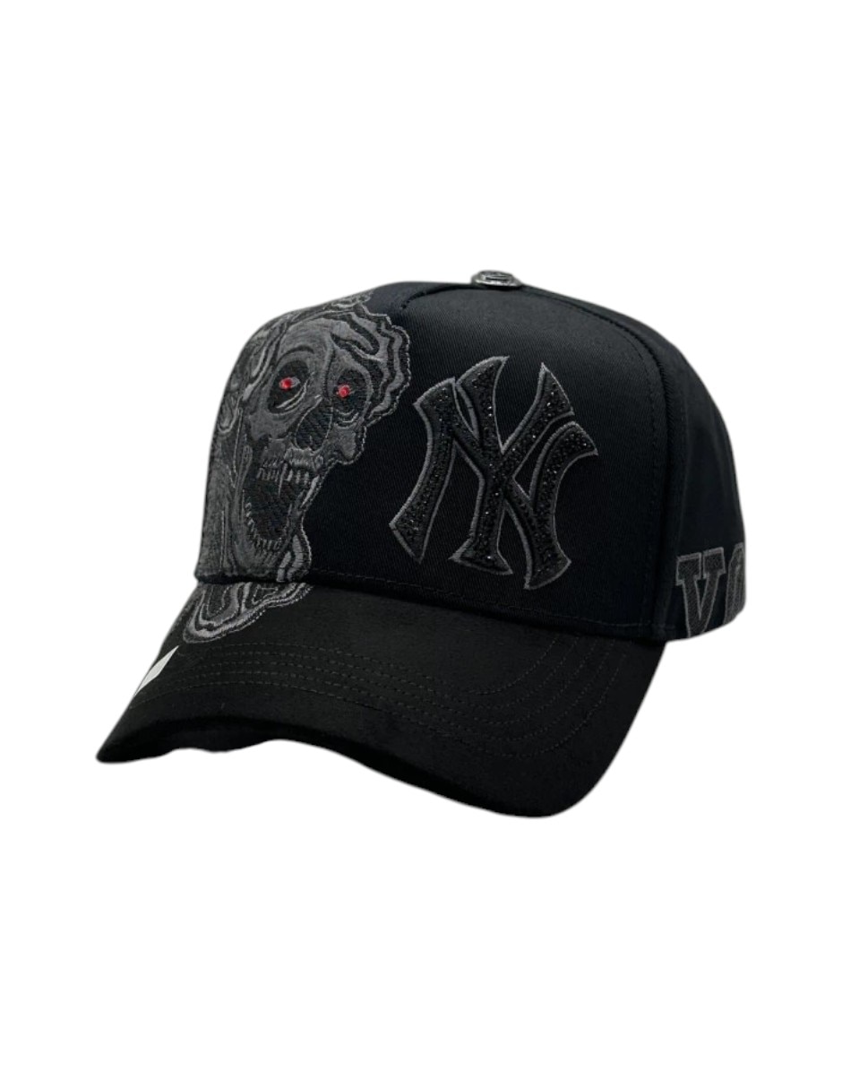 Gorra visera curva snapback casual calaveras black para hombre 2