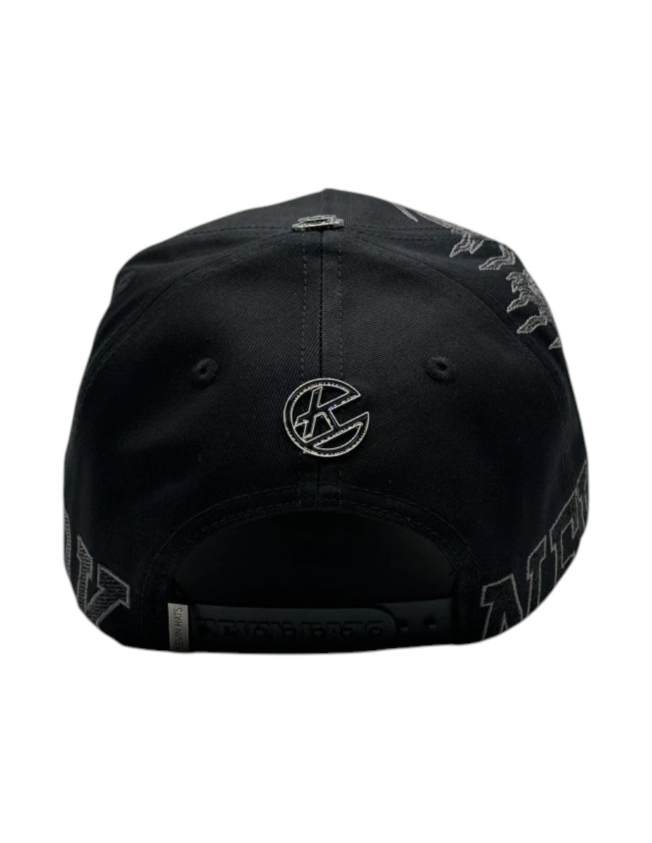 Gorra visera curva snapback casual calaveras black para hombre 3
