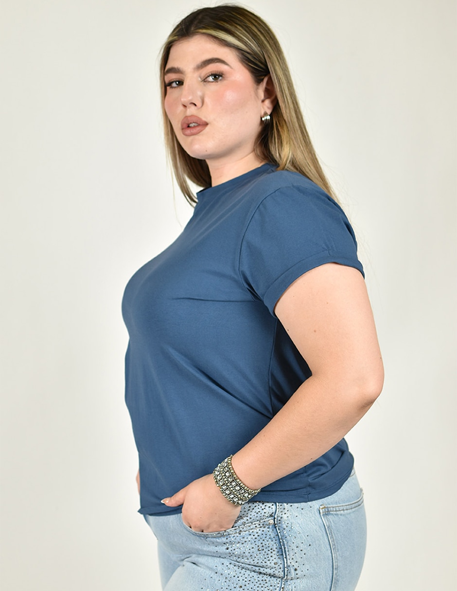 Playera manga corta cuello redondo para mujer 2