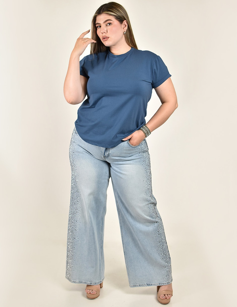 Playera manga corta cuello redondo para mujer 4