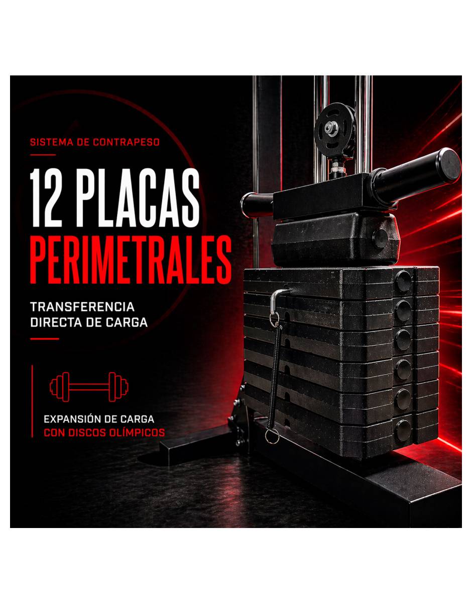 Jaula Multiestación Peso Integrado 136 kg Smith 5
