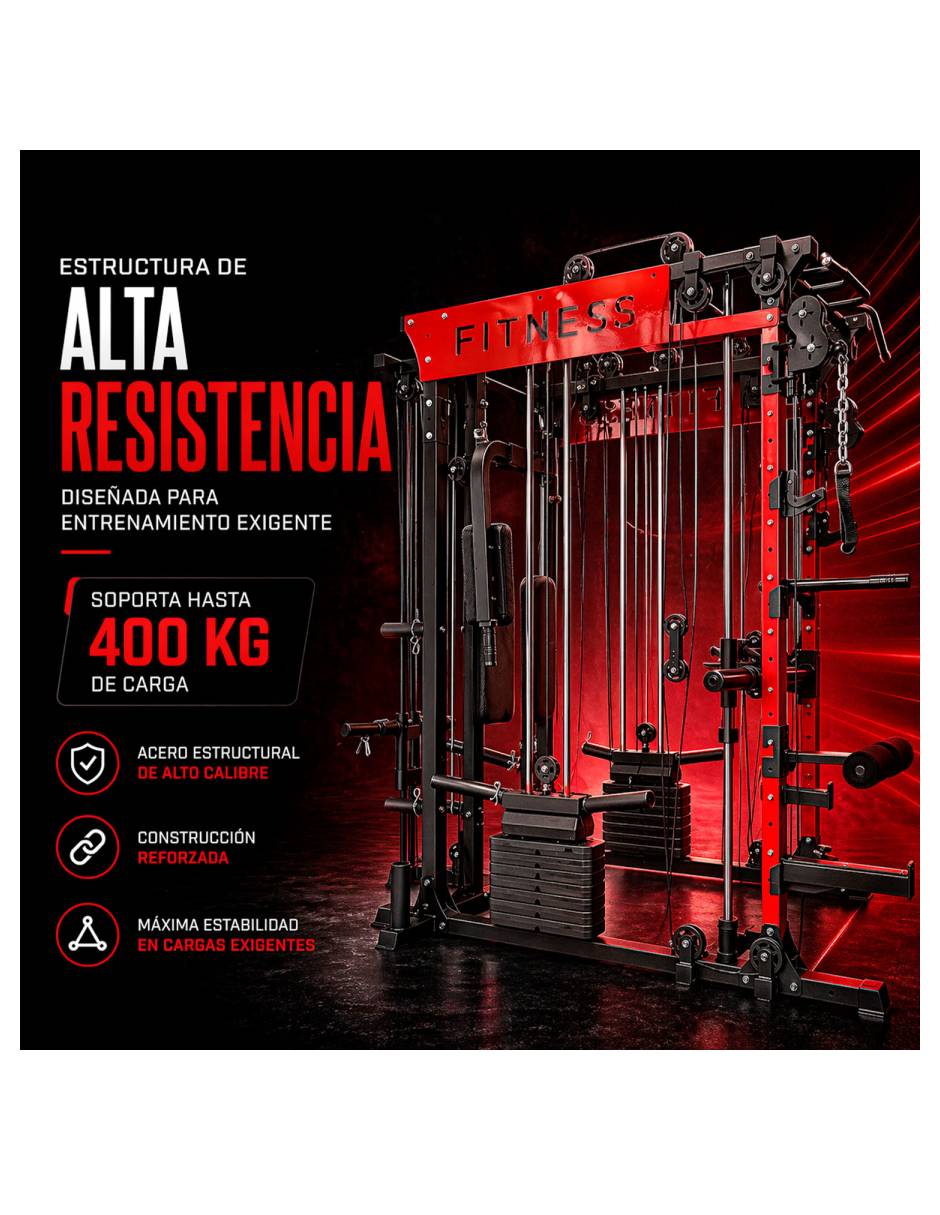 Jaula Multiestación Peso Integrado 136 kg Smith 2