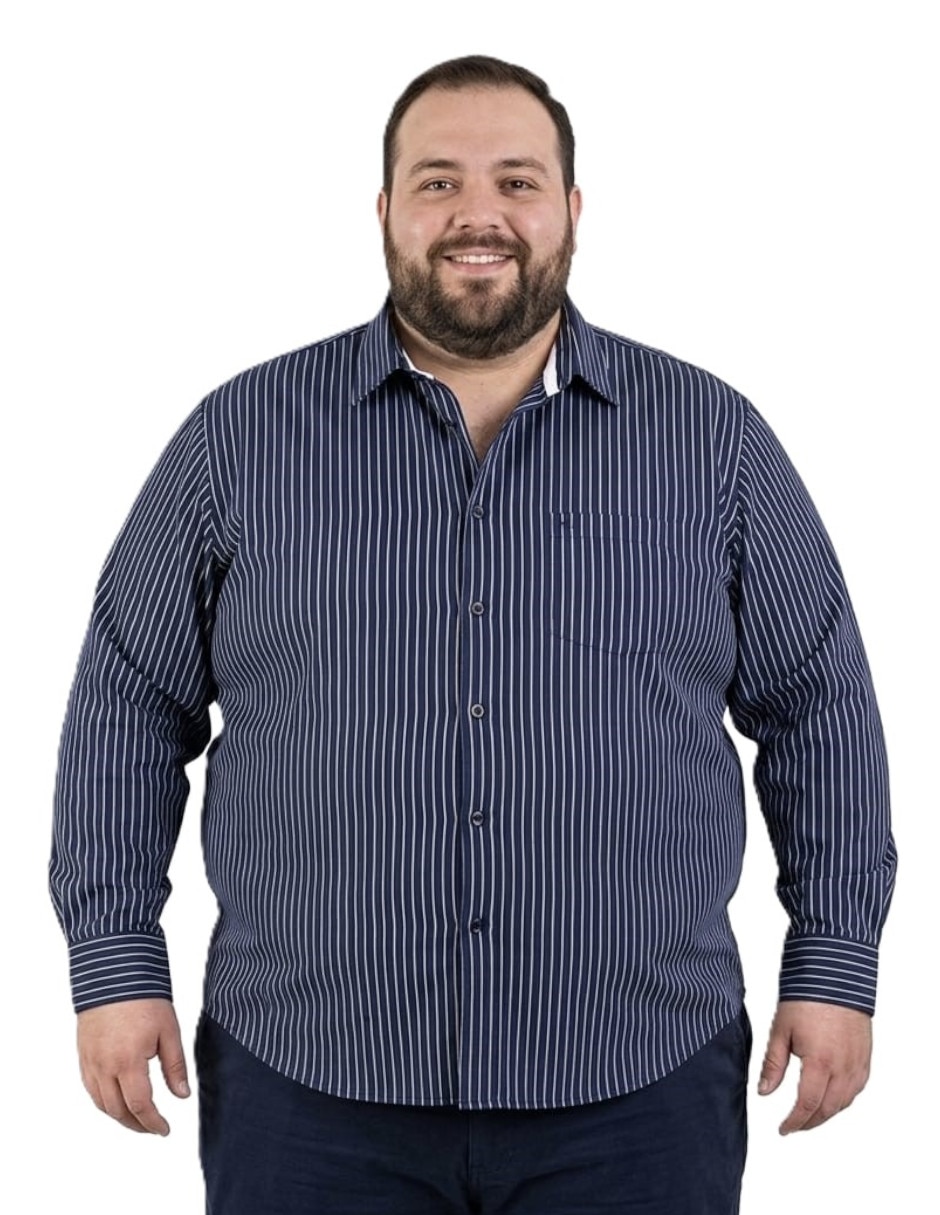 Camisa casual michel blanc manga larga para hombre