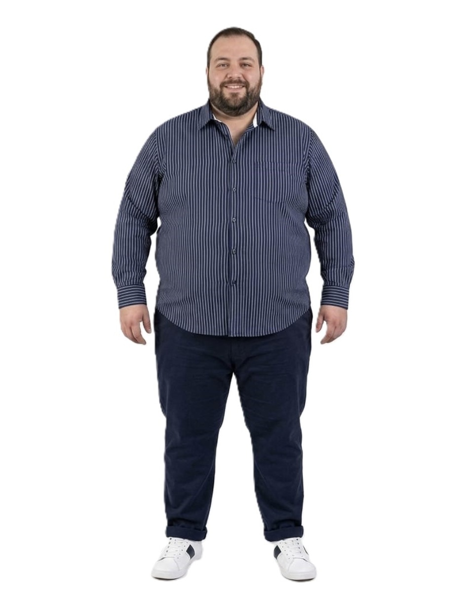 Camisa casual michel blanc manga larga para hombre