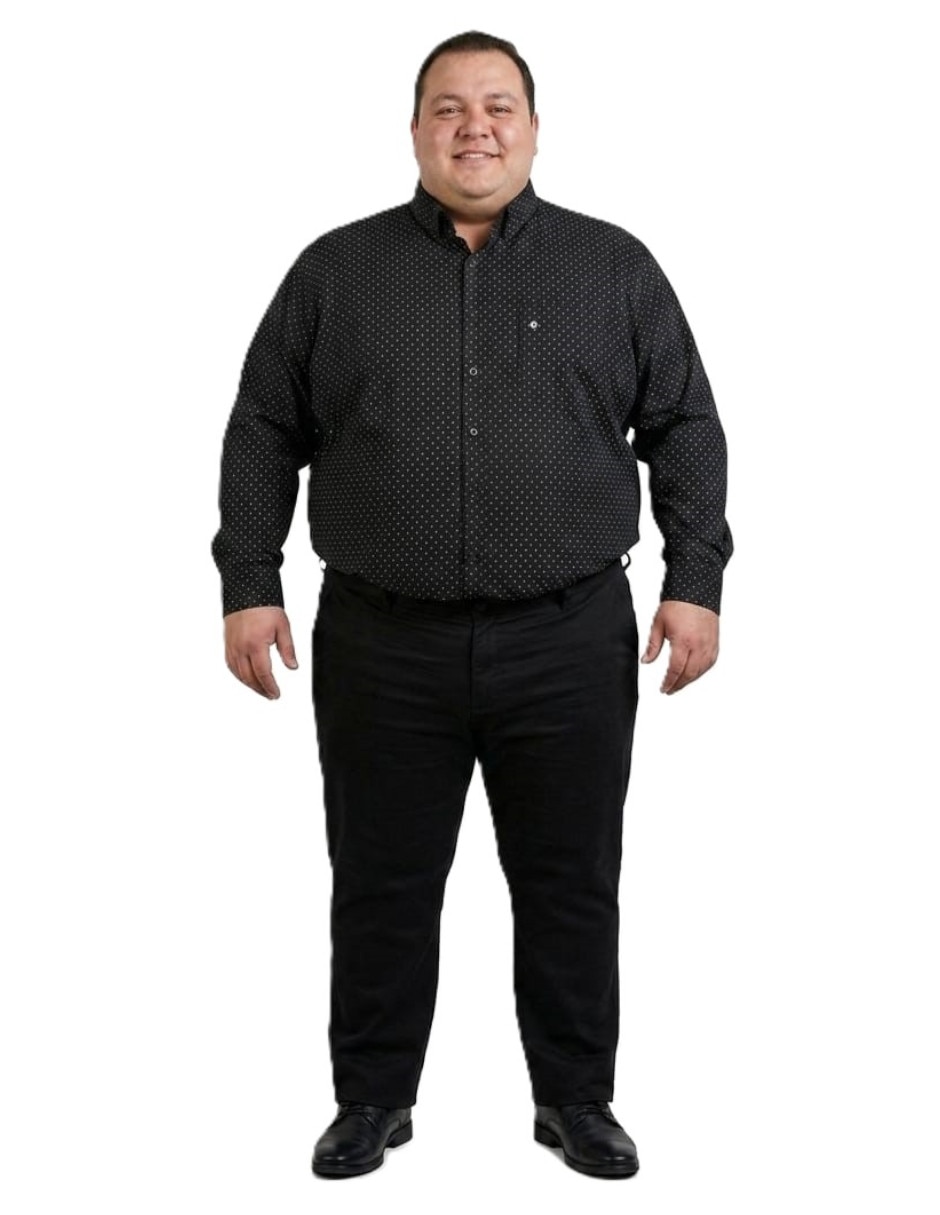 Camisa casual de algodón manga larga para hombre