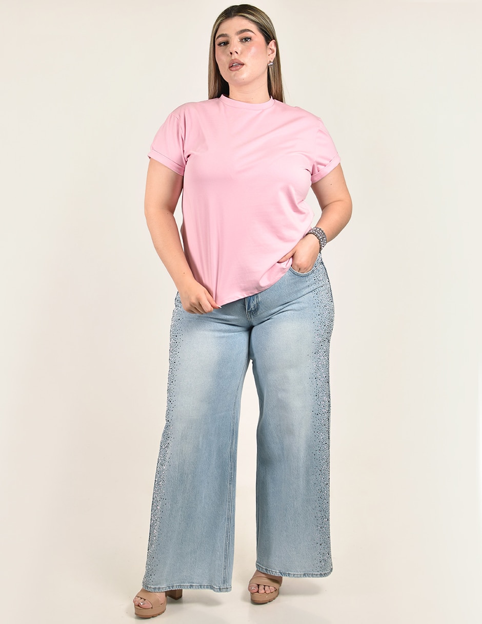 Playera manga corta cuello redondo para mujer 3