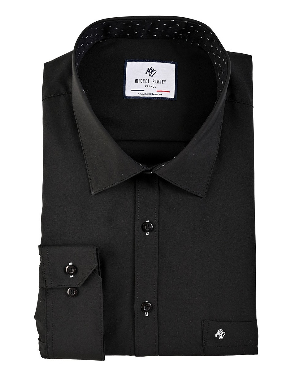 Camisa casual michel blanc manga larga para hombre