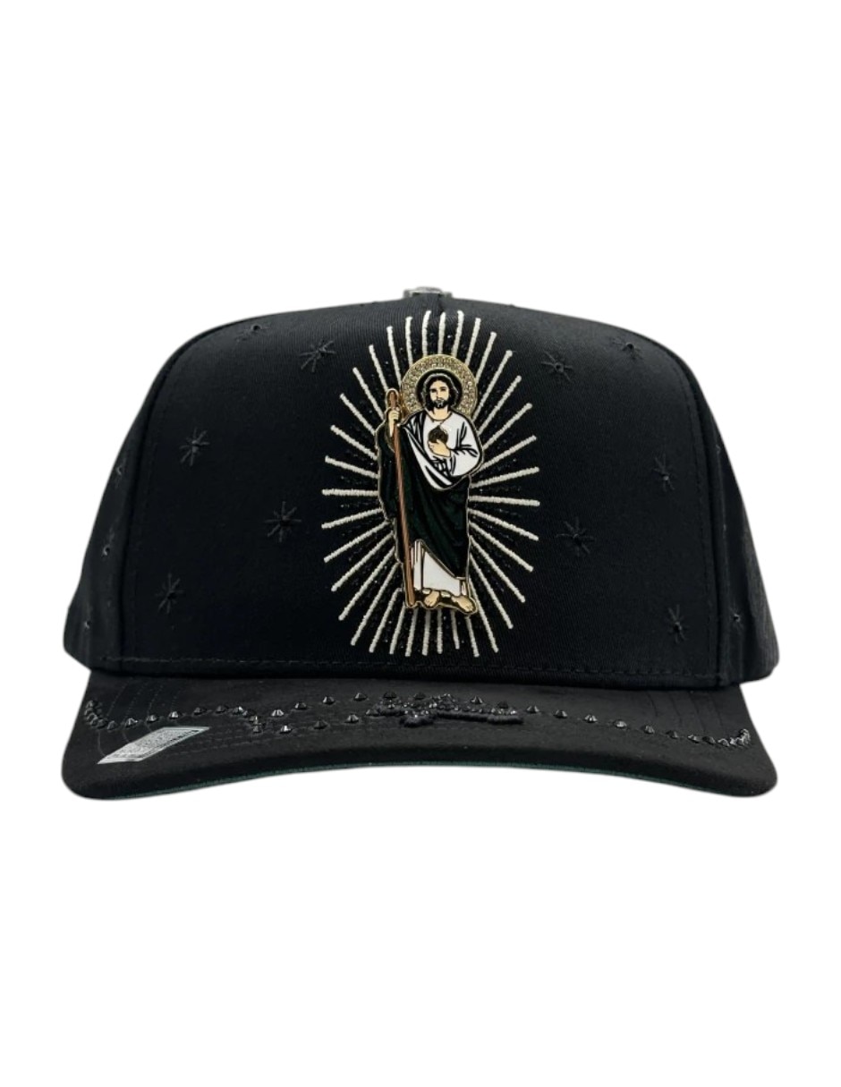 Gorra visera curva snapback casual san judas cristal black para hombre Gorra visera curva snapback casual san judas cristal black para hombre
