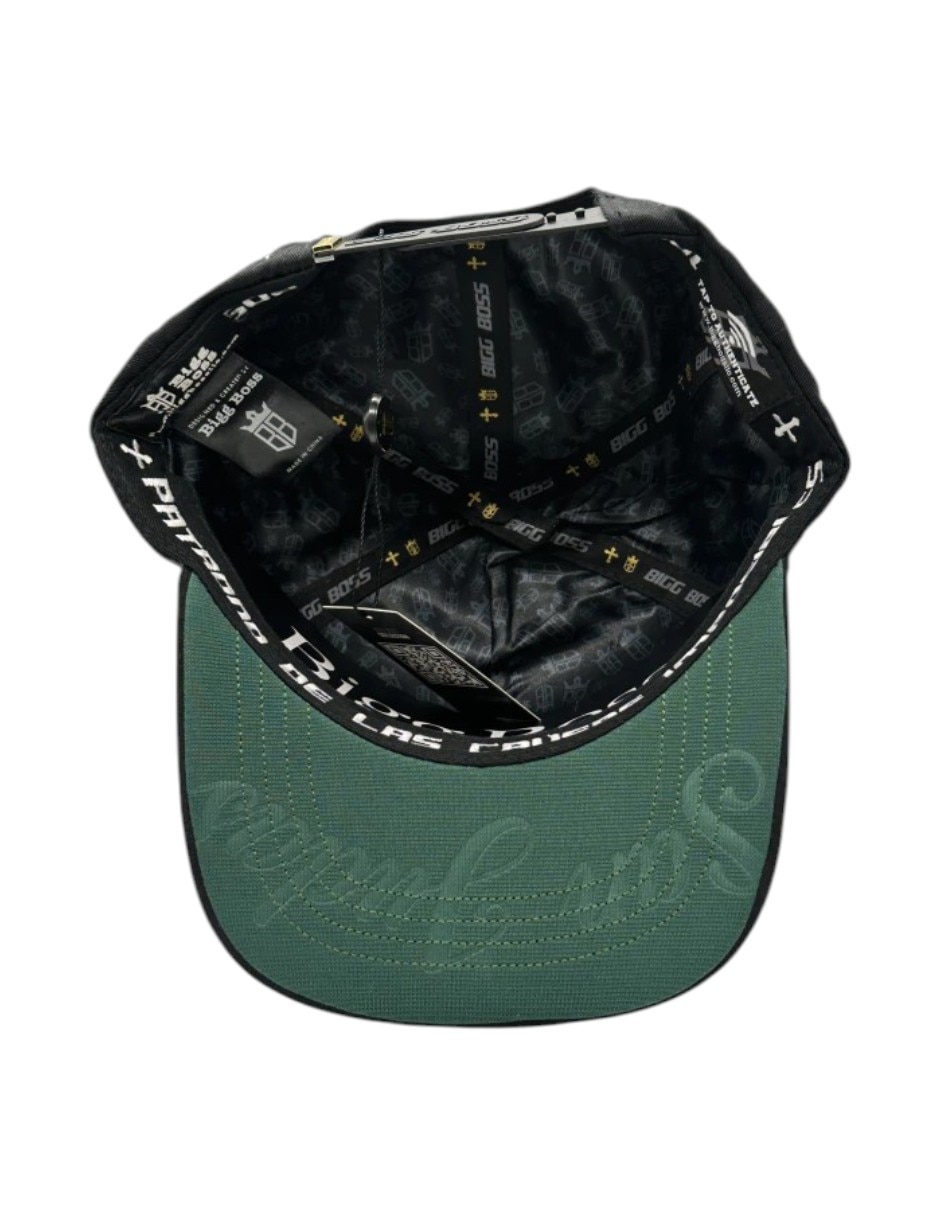 Gorra visera curva snapback casual san judas cristal black para hombre 4