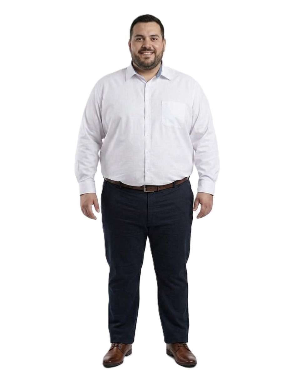 Camisa casual michel blanc manga larga para hombre