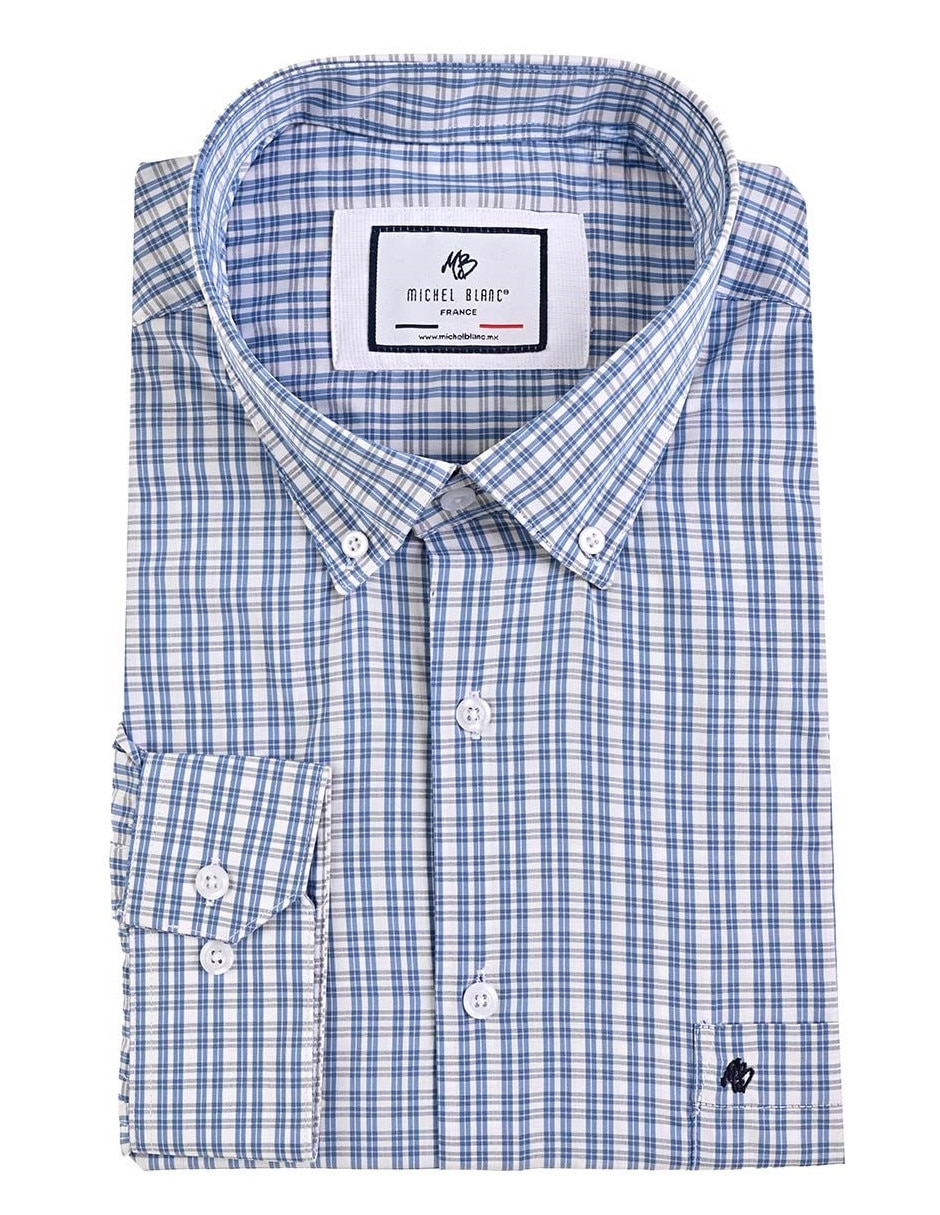Camisa casual michel blanc de bambÏ y manga larga para hombre