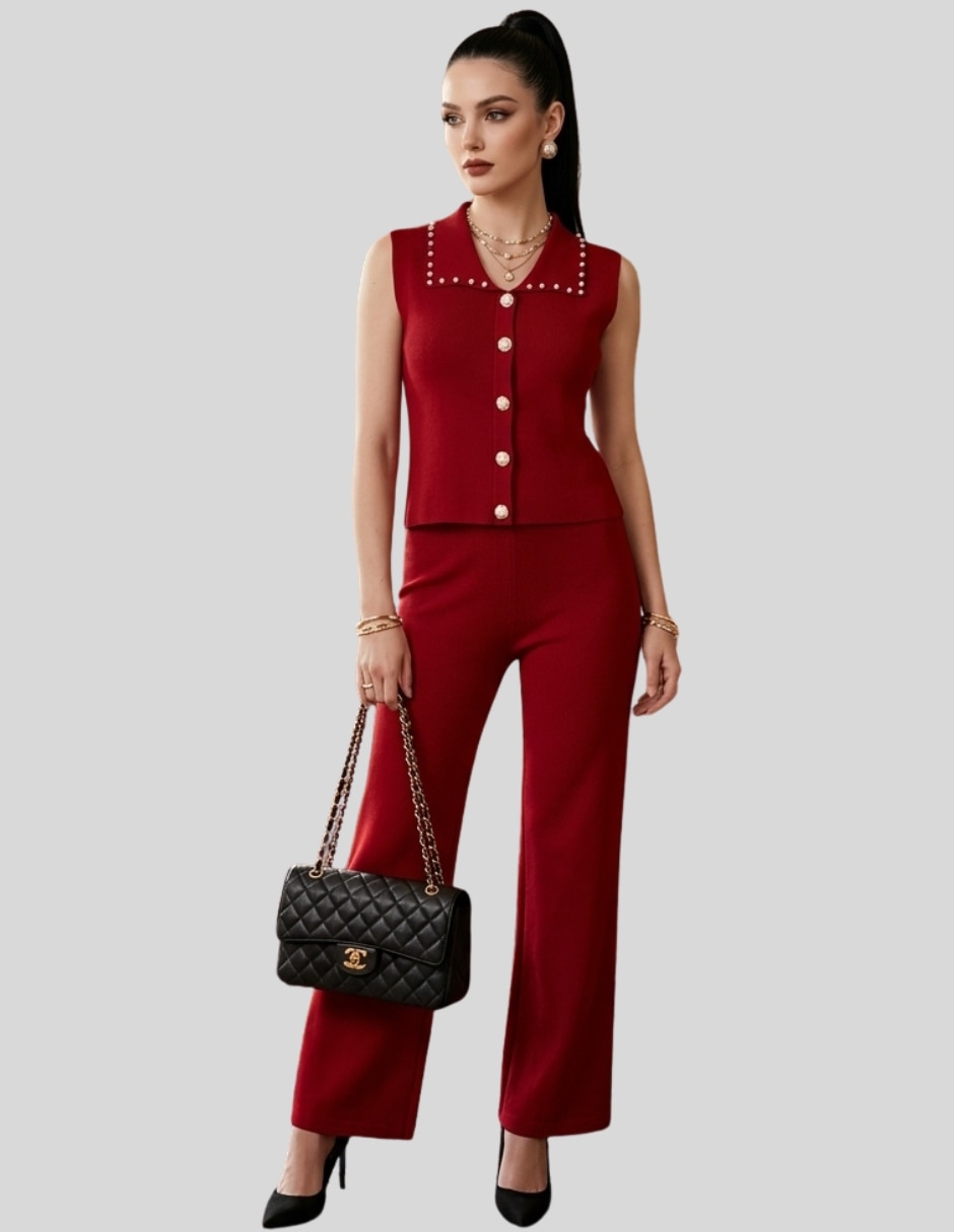 Formal conjunto 2 piezas mujer elegante para mujer