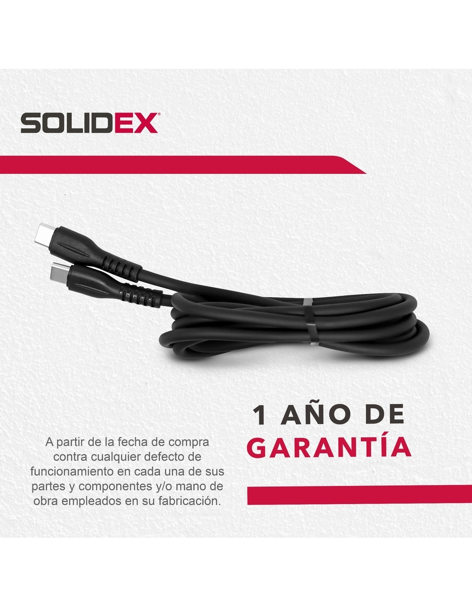 Cable usb c solidex a tipo usb c de 1.5 m