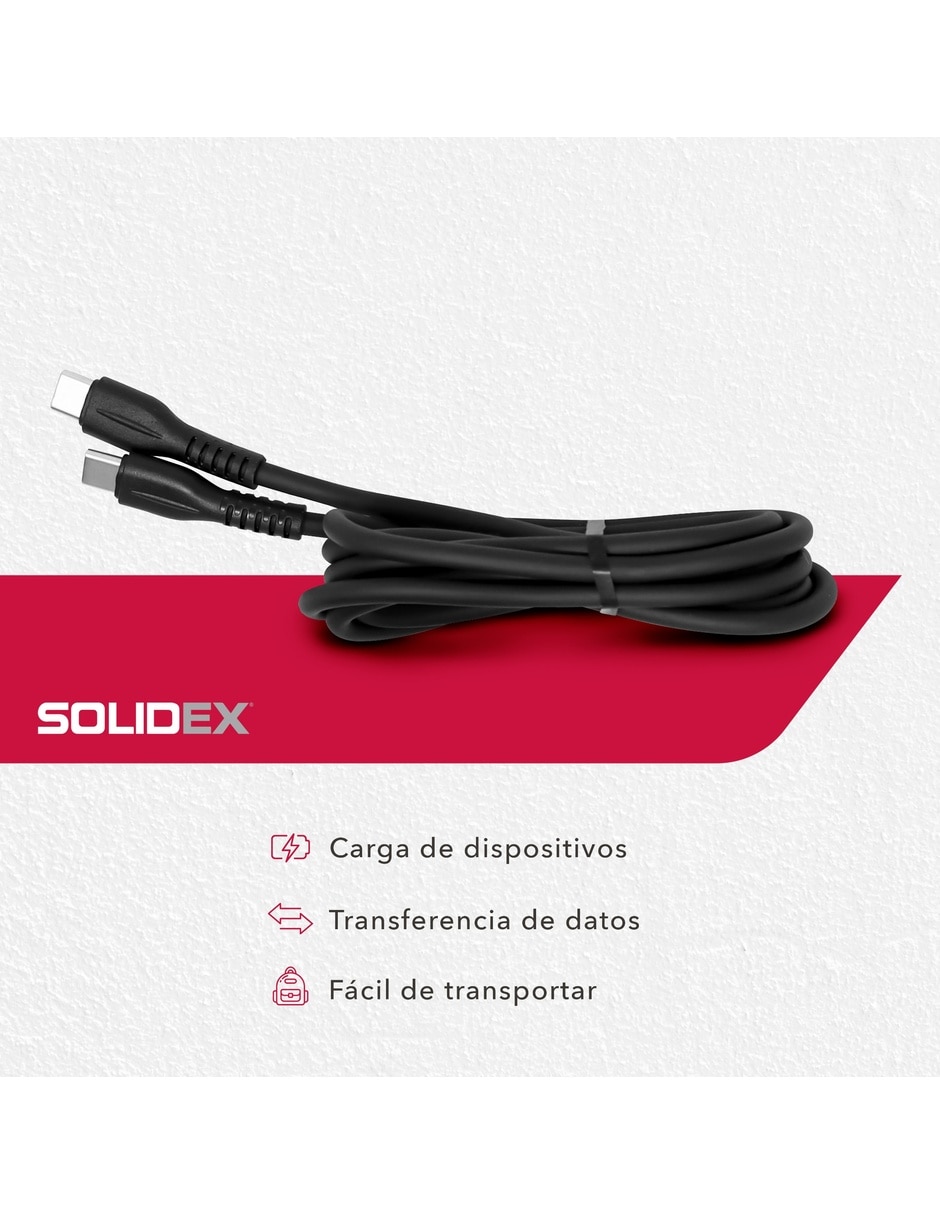 Cable usb c solidex a tipo usb c de 1.5 m