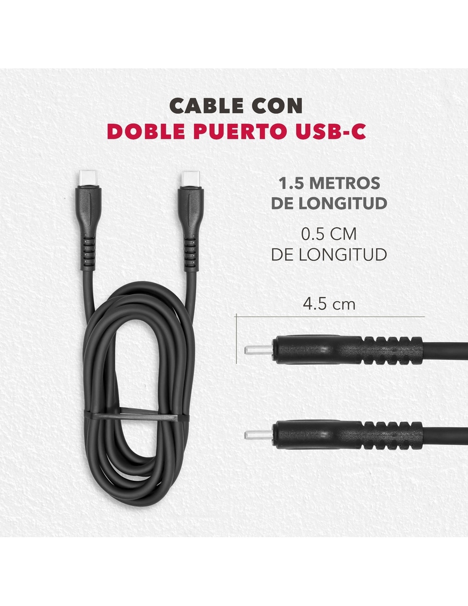 Cable usb c solidex a tipo usb c de 1.5 m