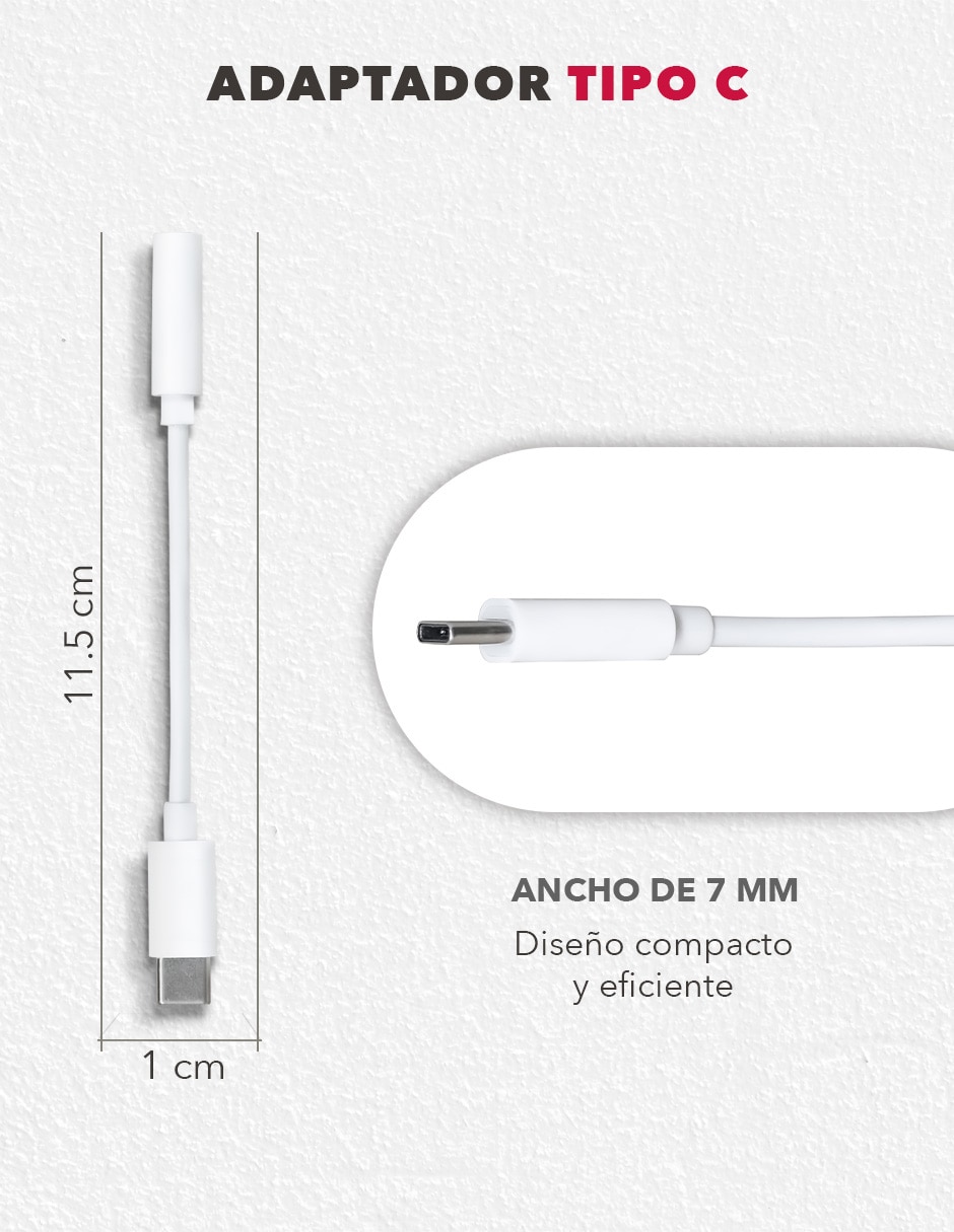 Cable usb mini c solidex a tipo auxiliar 3.5 mm de 1 m