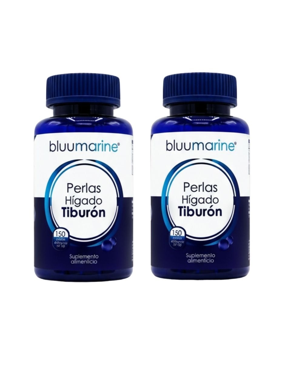 Dúo Perlas Higado de tiburón Bluumarine Suplemento Alimenticio 300 cápsulas