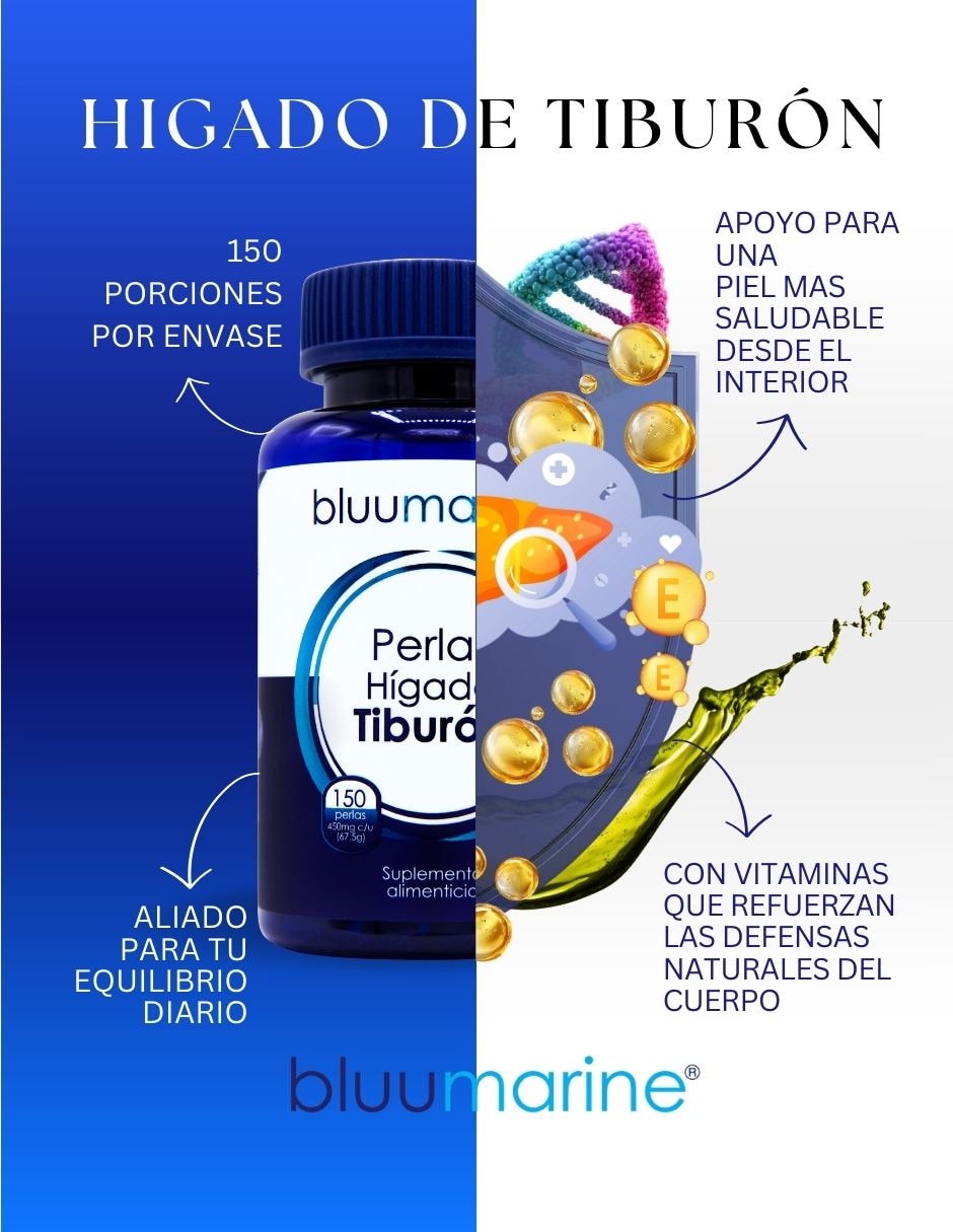 Dúo Perlas Higado de tiburón Bluumarine Suplemento Alimenticio 300 cápsulas 4