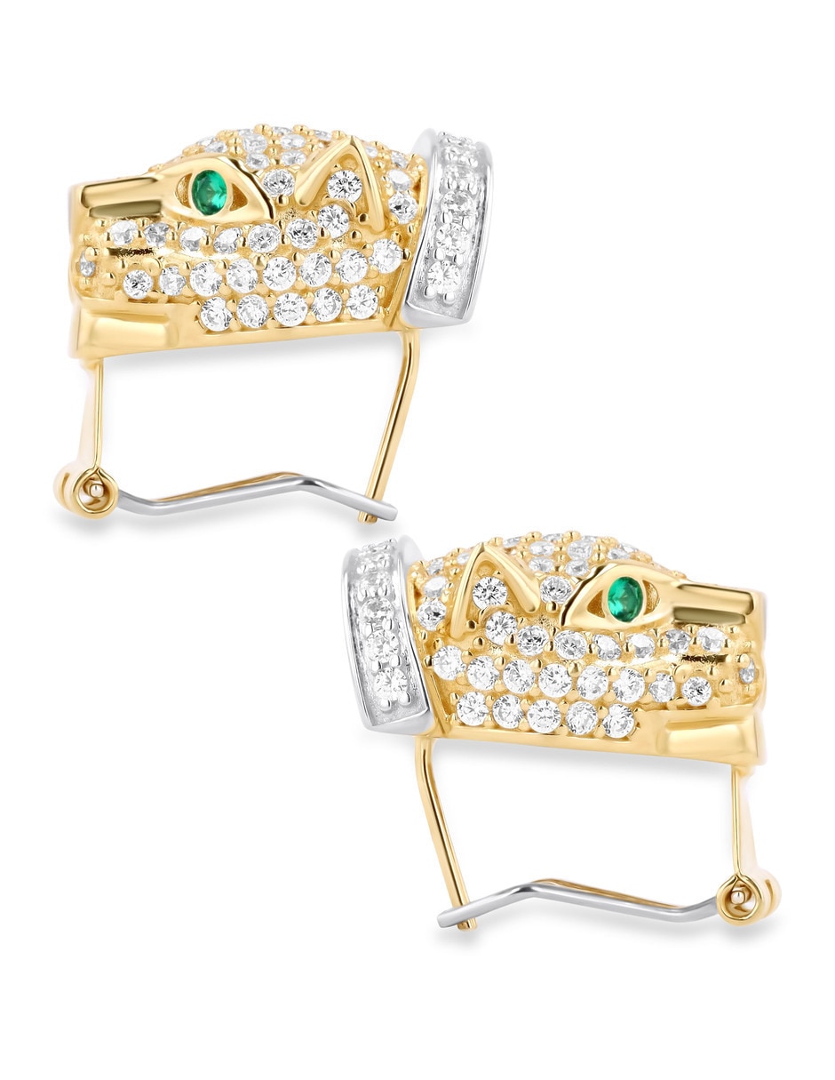 Aretes cortos Joyerías Bizarro de oro amarillo 14k con acabado brillante