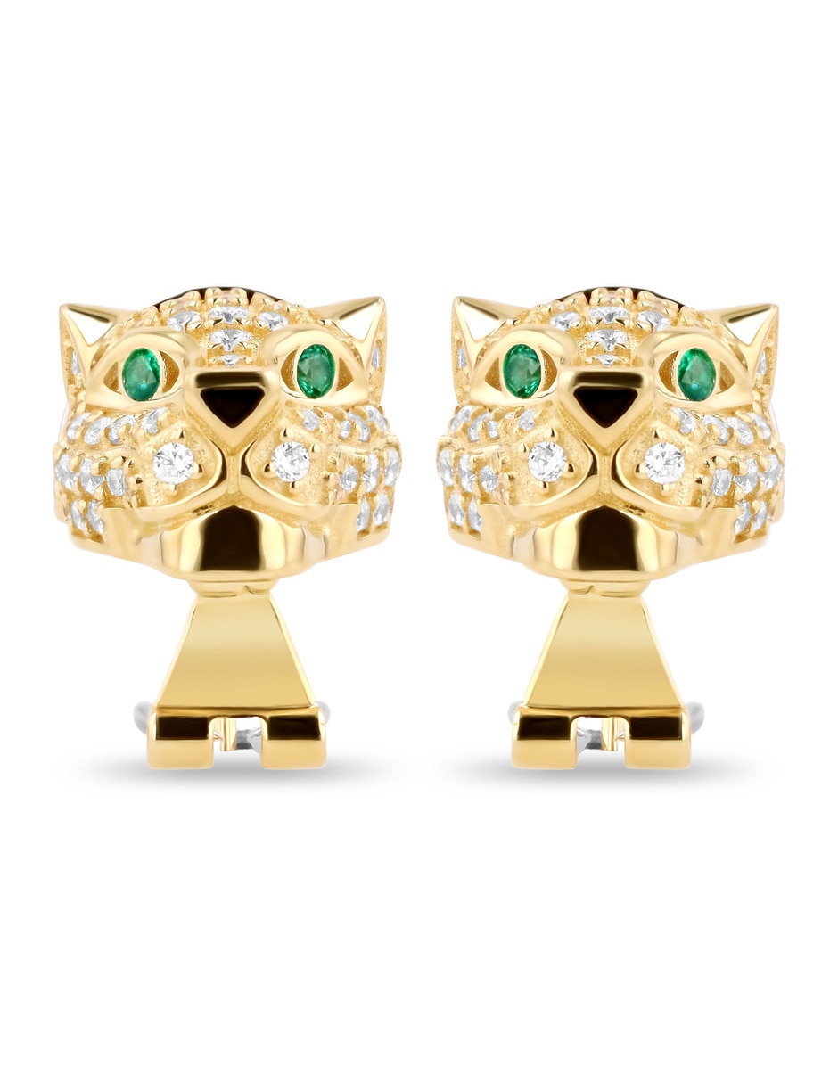 Aretes cortos Joyerías Bizarro de oro amarillo 14k con acabado brillante Aretes cortos Joyerías Bizarro de oro amarillo 14k con acabado brillante