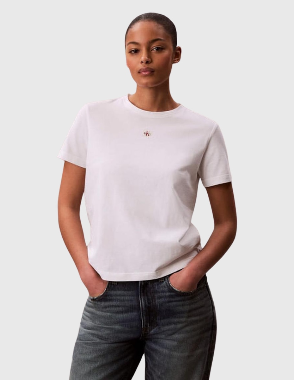 Playera manga corta cuello redondo para mujer Playera manga corta cuello redondo para mujer