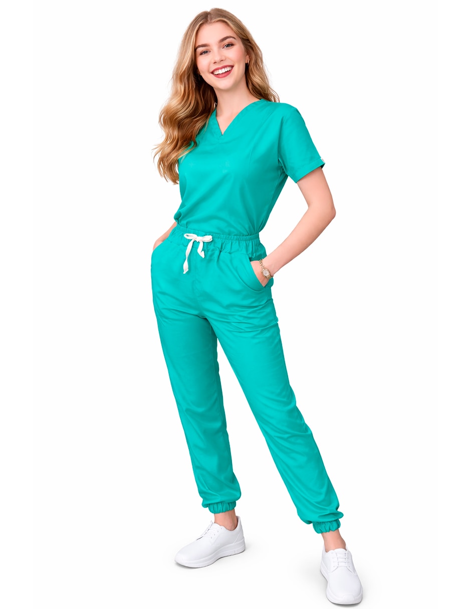 Pijama quirúrgica estilo relajado para mujer