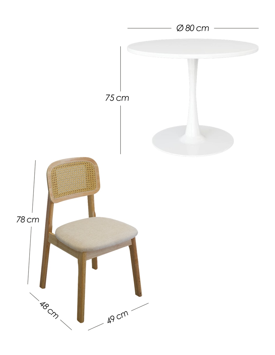 Comedor vela ilios innova para 4 personas de mdf