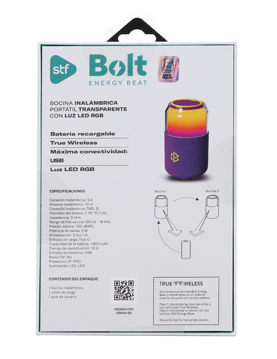 Bocina recargable Bolt No aplica 2