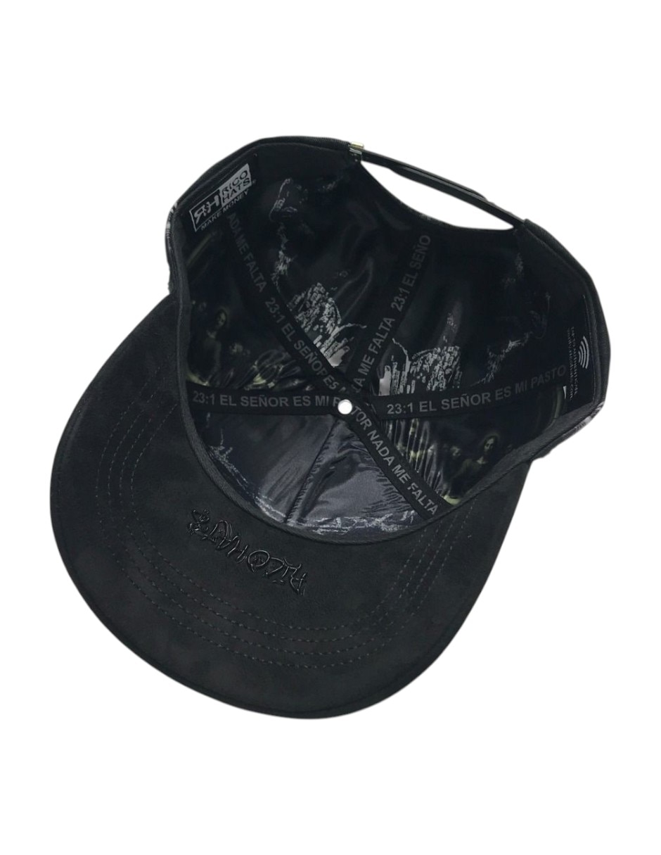Gorra visera curva snapback casual Rico La cruz total black para hombre